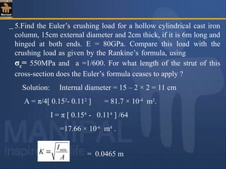Comprehensive Analysis of Column Stability and Buckling in Structural ...