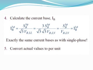 Pu System Formulas Power system analysis notes PPT ,pu methods, reactance diagram | PPTX