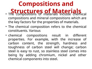 Material Composition Examples Introduction to construction materials of building | PPT
