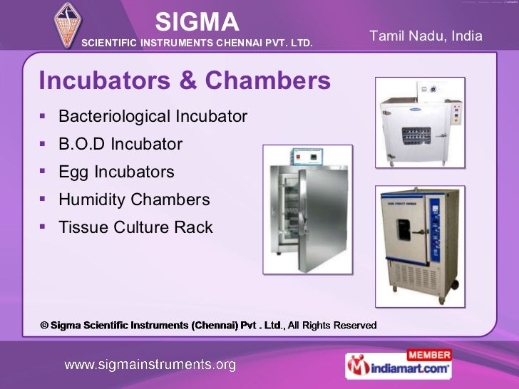 Sigma Scientific Instruments Chennai Pvt Ltd. Tamil Nadu India