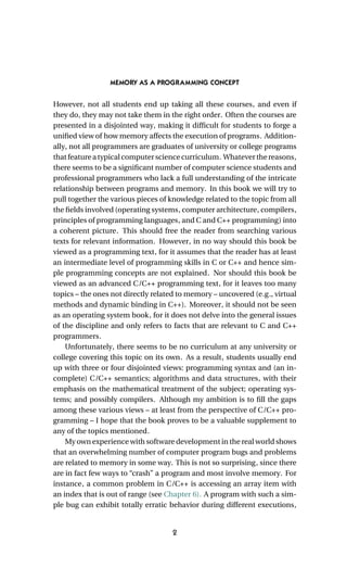 Memory as a Programming Concept in C and C Frantisek Franek | PDF