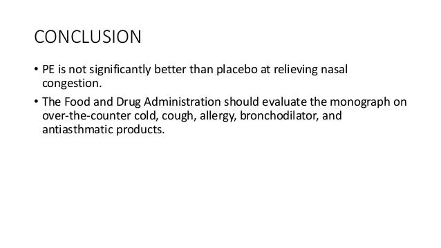 Oral Phenylephrine HCl for Nasal Congestion