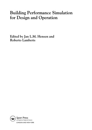 Building Performance Simulation For Design And Operation Jan Lm ...