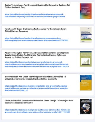 Sustainable Green Technologies For Environmental Management Shachi Shah ...