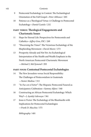 Perspectives In Pentecostal Eschatologies World Without End Althouse | PDF