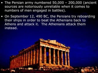 The actual helmet worn by the Athenian general Miltiades at the battle of Marathon. 