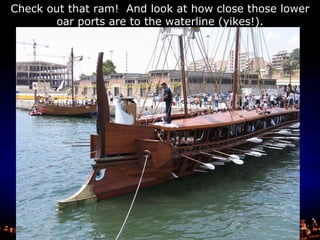 The Greeks as persuaded by the Athenian general Themistocles, wanted a decisive naval battle.  They realized that the Persians were getting their material support from their ships and without them, the army would fall. The Spartans wanted to make a stand on the Corinthian isthmus (and coincidentally, save Sparta and the Peloponnese), but were convinced otherwise. The oracle at Delphi had given the following prophecy: “A wall of wood alone shall be uncaptured, a boon to you and your children.”  And “Await not in quiet the coming of the horses, the marching feet, the armed host upon the land. Slip away. Turn your back. You will meet in battle anyway. Oh holy Salamis, you will be the death of many a woman's son between the seedtime and the harvest of the grain.” 