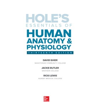 Holes Essentials Of Human Anatomy Physiology Thirteenth Edition Ricki ...