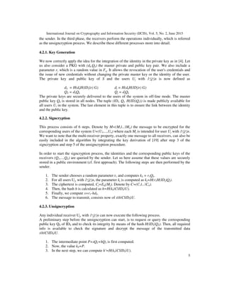 EFFICIENT GENERALIZED SIGNCRYPTION BASED ON ECC | PDF