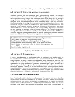 COMPARATIVE STUDY OF DIFFERENT ALGORITHMS TO SOLVE N QUEENS PROBLEM | PDF