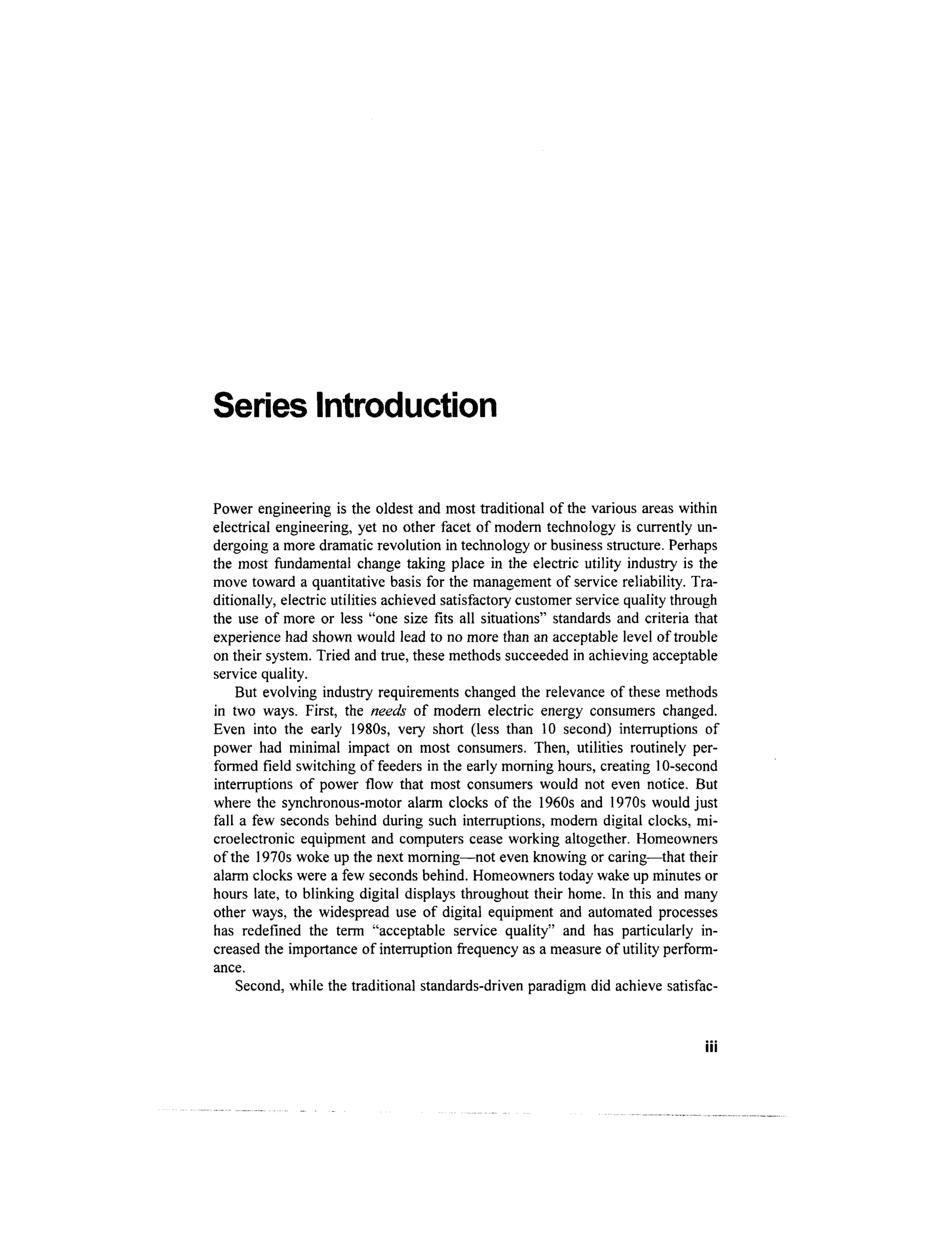 Electric Power Distribution Reliability 1st Edition Richard E