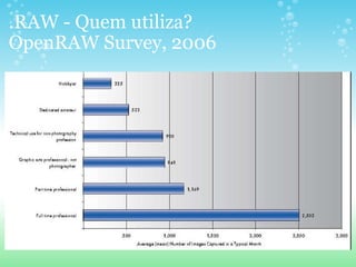 .RAW - Quem utiliza? OpenRAW Survey, 2006 