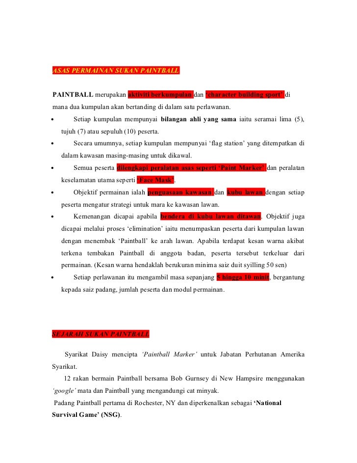 Sejarah Paintball