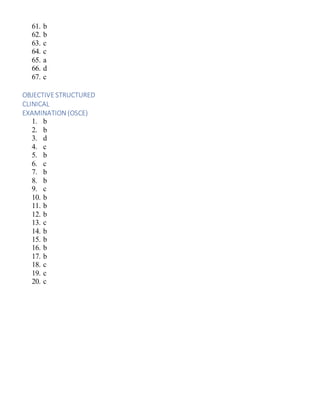 Ocse Questions 522 mcqs & osce in ophthalmology | DOCX