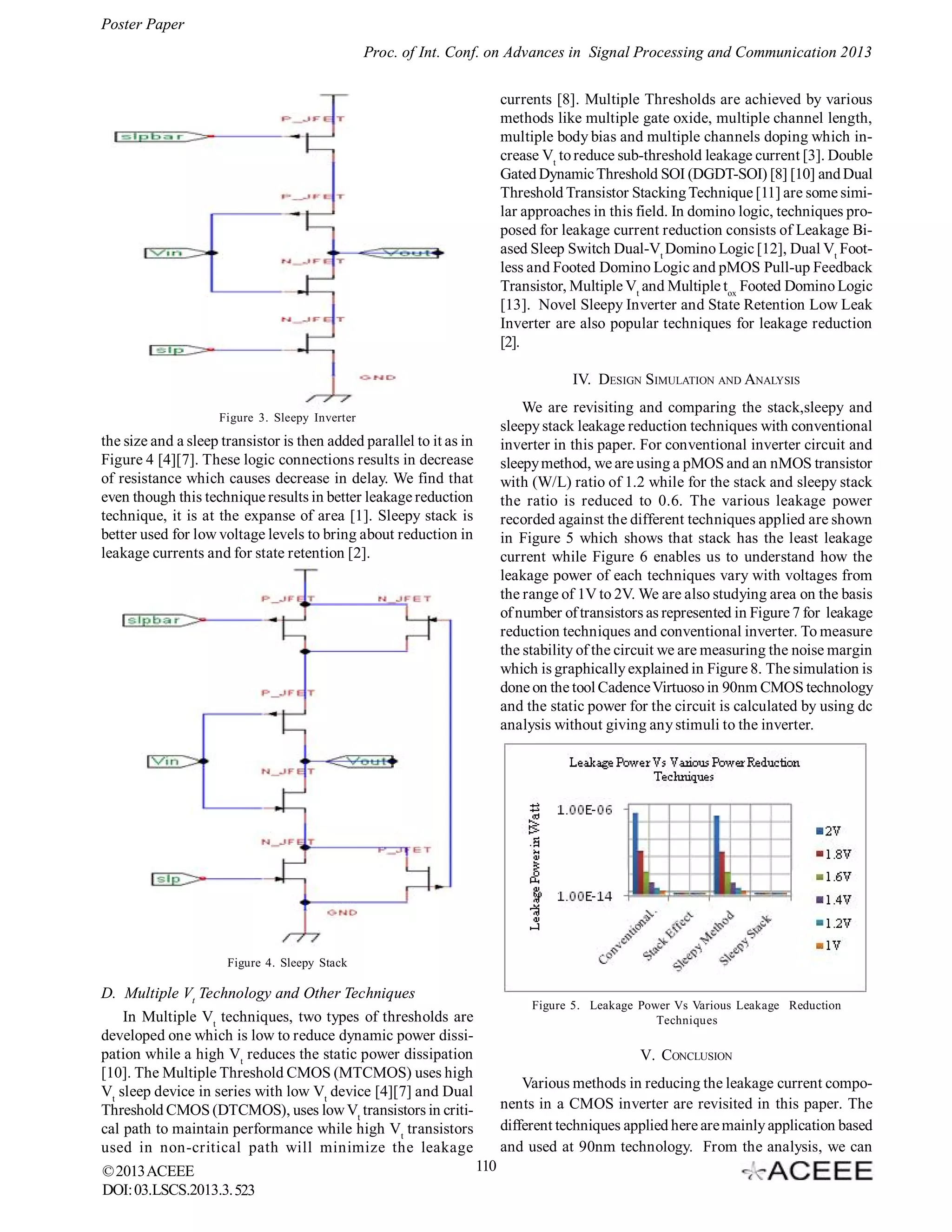 Leakage Power Reduction Techniques Revisited in a CMOS Inverter Circuit ...