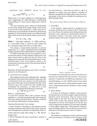 Leakage Power Reduction Techniques Revisited in a CMOS Inverter Circuit ...