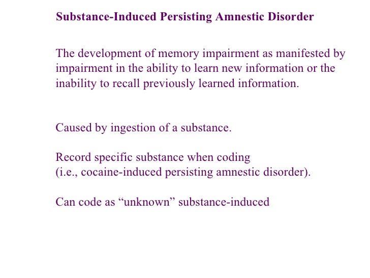 Delirium, Dementia, and Amnestic Disorders