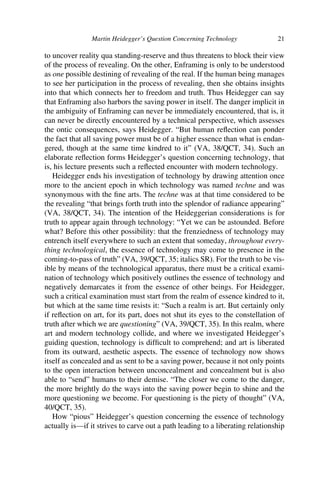 Unframing Martin Heideggers Understanding Of Technology On The ...