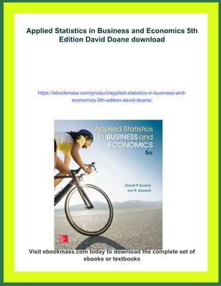 Applied Statistics in Business and Economics 5th Edition David Doane | PDF