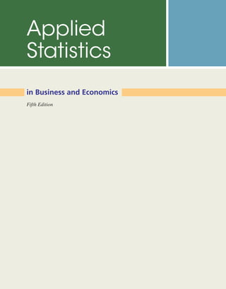 Applied Statistics in Business and Economics 5th Edition David Doane | PDF
