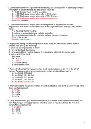 523 ophthalmology MCQs