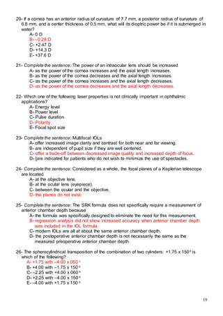 523 ophthalmology MCQs