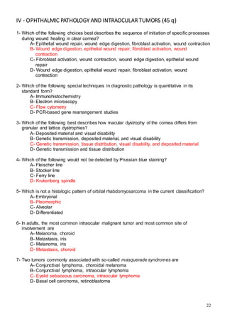 523 ophthalmology MCQs