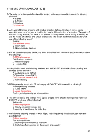 523 ophthalmology MCQs