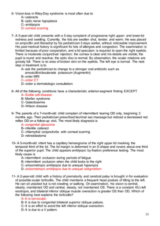523 ophthalmology MCQs