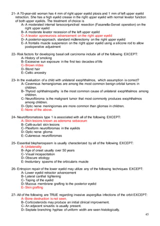 523 ophthalmology MCQs
