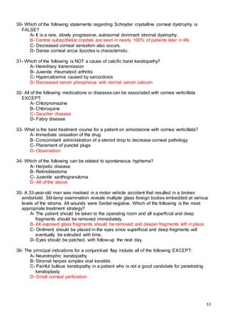 523 ophthalmology MCQs