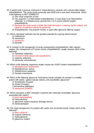 523 ophthalmology MCQs