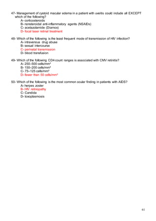 523 ophthalmology MCQs