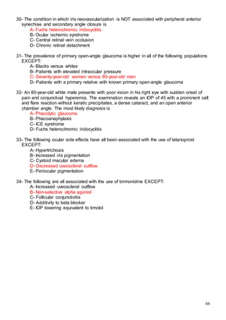 523 ophthalmology MCQs
