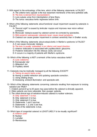 523 ophthalmology MCQs