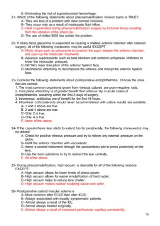 523 ophthalmology MCQs