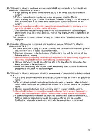 523 ophthalmology MCQs