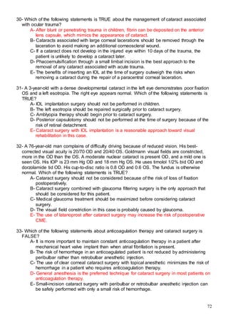 523 ophthalmology MCQs