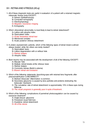 523 ophthalmology MCQs
