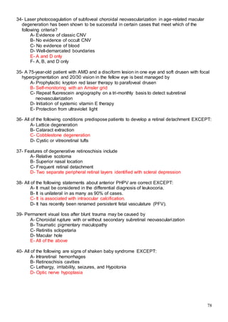 523 ophthalmology MCQs