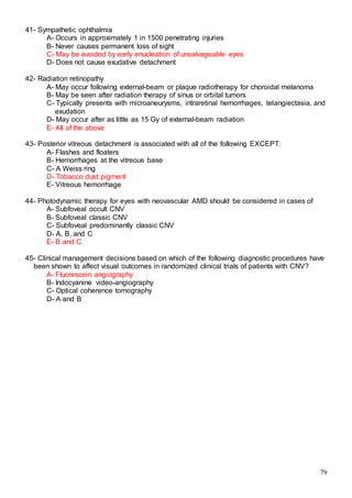 523 ophthalmology MCQs