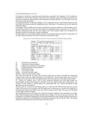 Finite Element Method for Designing and Analysis of the Transformer – A ...