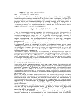 Finite Element Method for Designing and Analysis of the Transformer – A ...