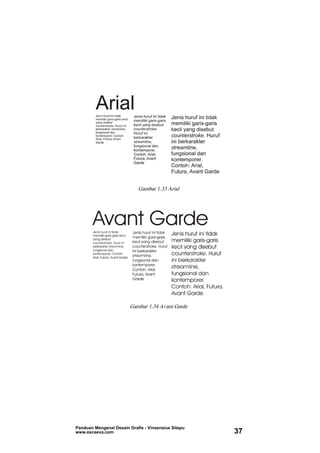 Gambar 1.33 Arial
Gambar 1.34 Avant Garde
Panduan Mengenal Desain Grafis - Vinsensius Sitepu
www.escaeva.com 37
 