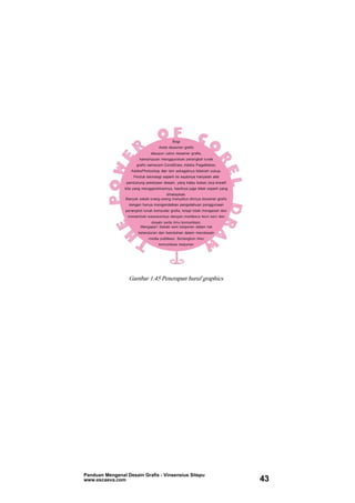 Gambar 1.45 Penerapan huruf graphics
Panduan Mengenal Desain Grafis - Vinsensius Sitepu
www.escaeva.com 43
 