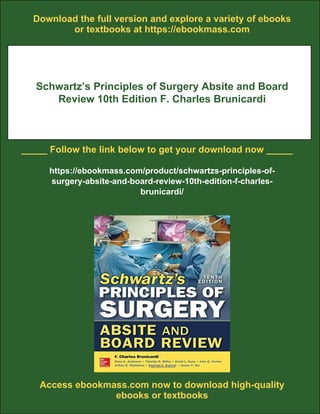 Schwartz’s Principles of Surgery Absite and Board Review 10th Edition F ...