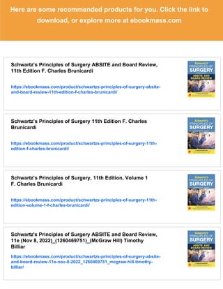 Schwartz’s Principles of Surgery Absite and Board Review 10th Edition F ...