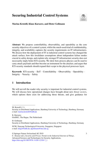 Security And Privacy Trends In The Industrial Internet Of Things 1st Ed ...
