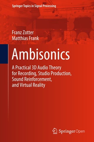 Ambisonics A Practical 3d Audio Theory For Recording Studio Production ...