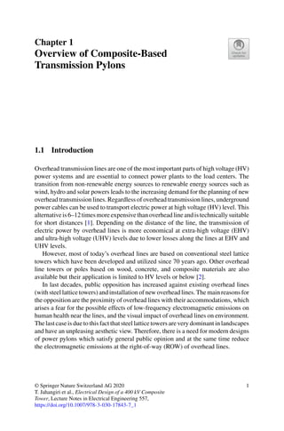 Electrical Design Of A 400 Kv Composite Tower 1st Ed Tohid Jahangiri | PDF